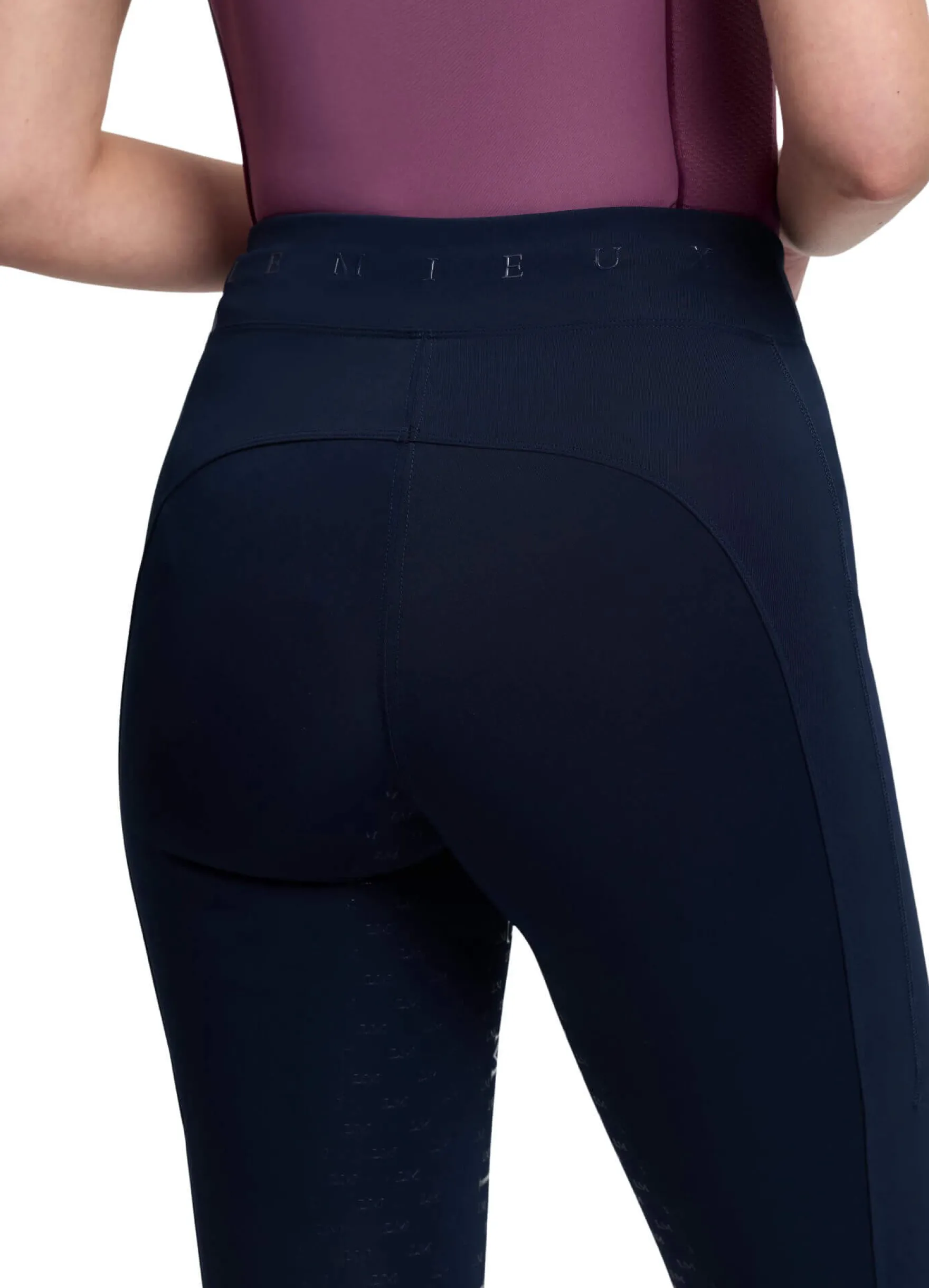 Reitleggings Damen Simone Cross Over FS26, Teilbesatz, Half-Grip