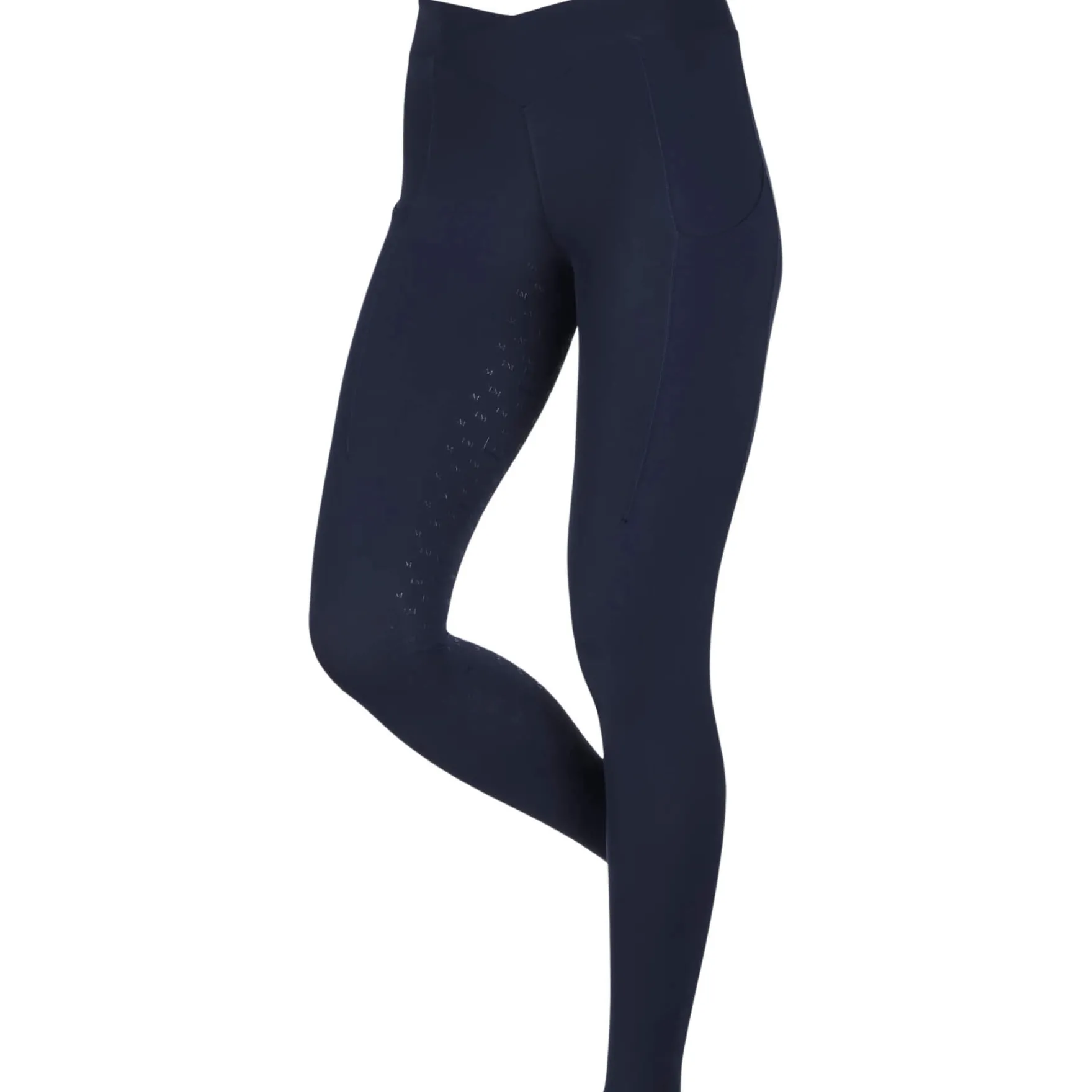 Reitleggings Damen Simone Cross Over FS26, Teilbesatz, Half-Grip