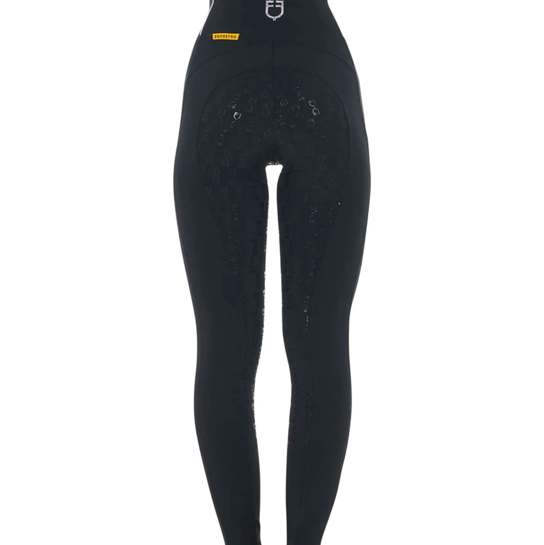 Reitleggings Damen Slim Fit Rhinestones FS26, Vollbesatz, Full-Grip, High Waist