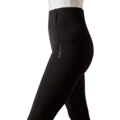 Reitleggings Damen Venture 2.0 Thermal HW25, Teilbesatz, Half-Grip, Thermoreitleggings