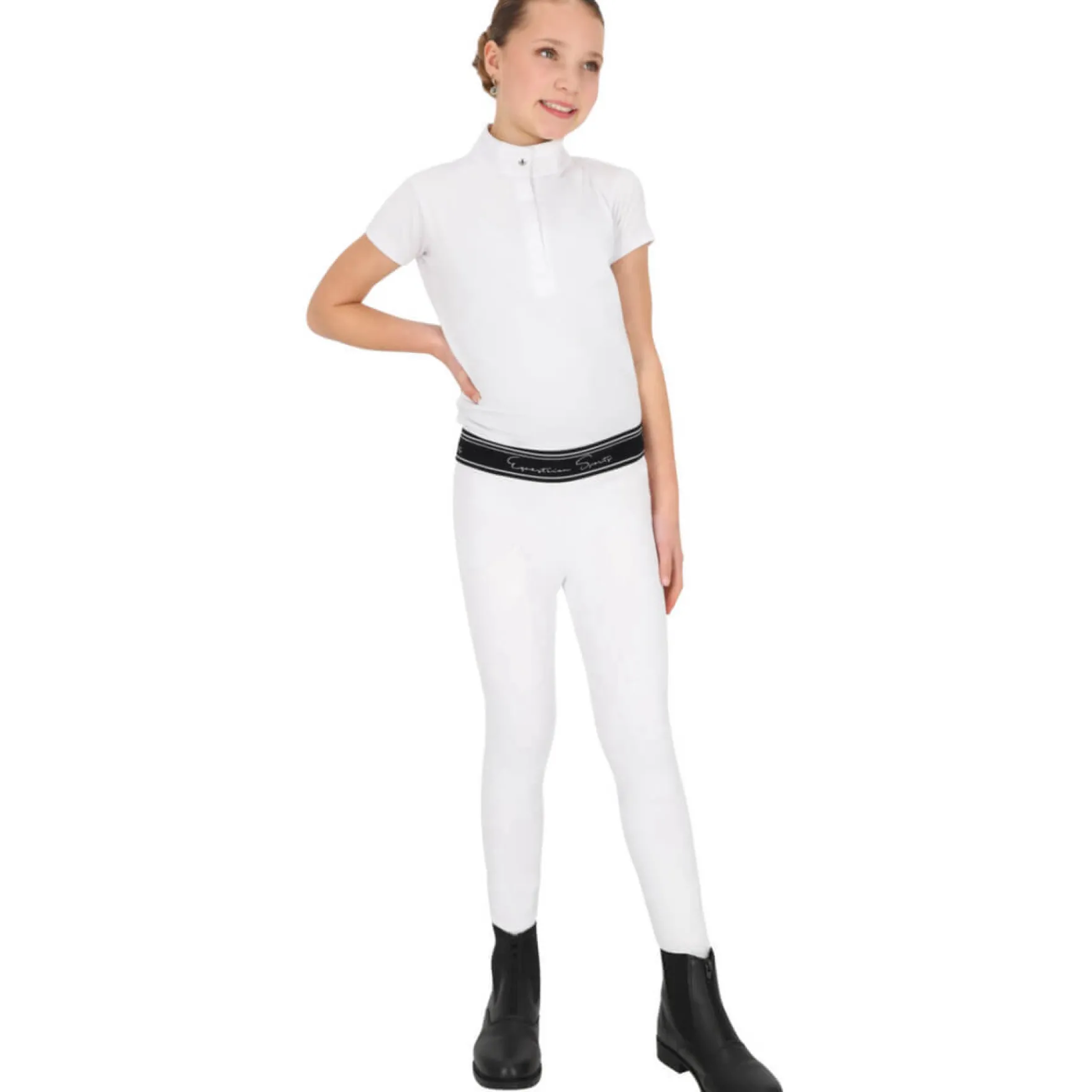 Reitleggings Kinder Eden, Vollbesatz, Full-Grip, Turnierreitleggings