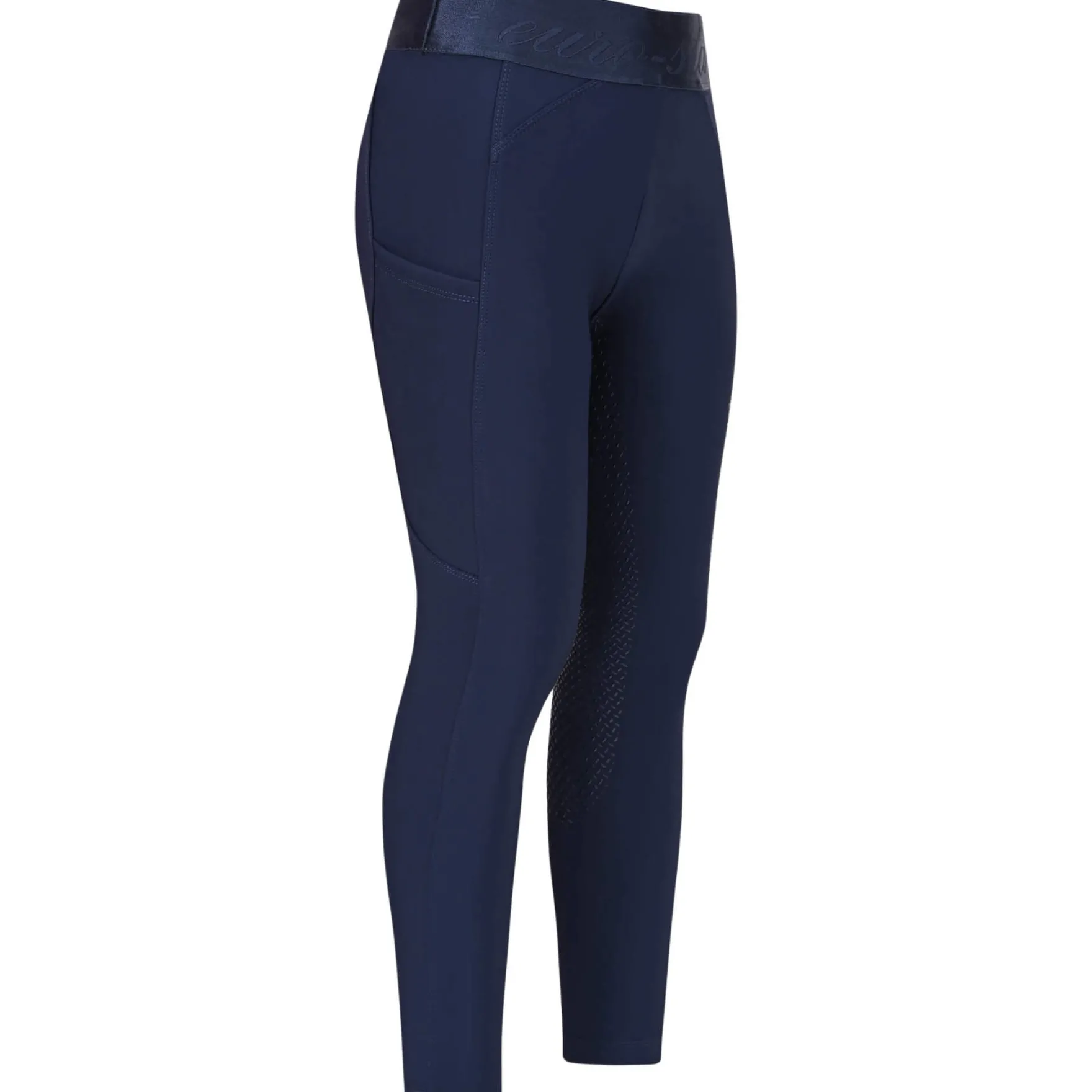 Reitleggings Kinder ESImpress, Vollbesatz, Full-Grip, High Waist