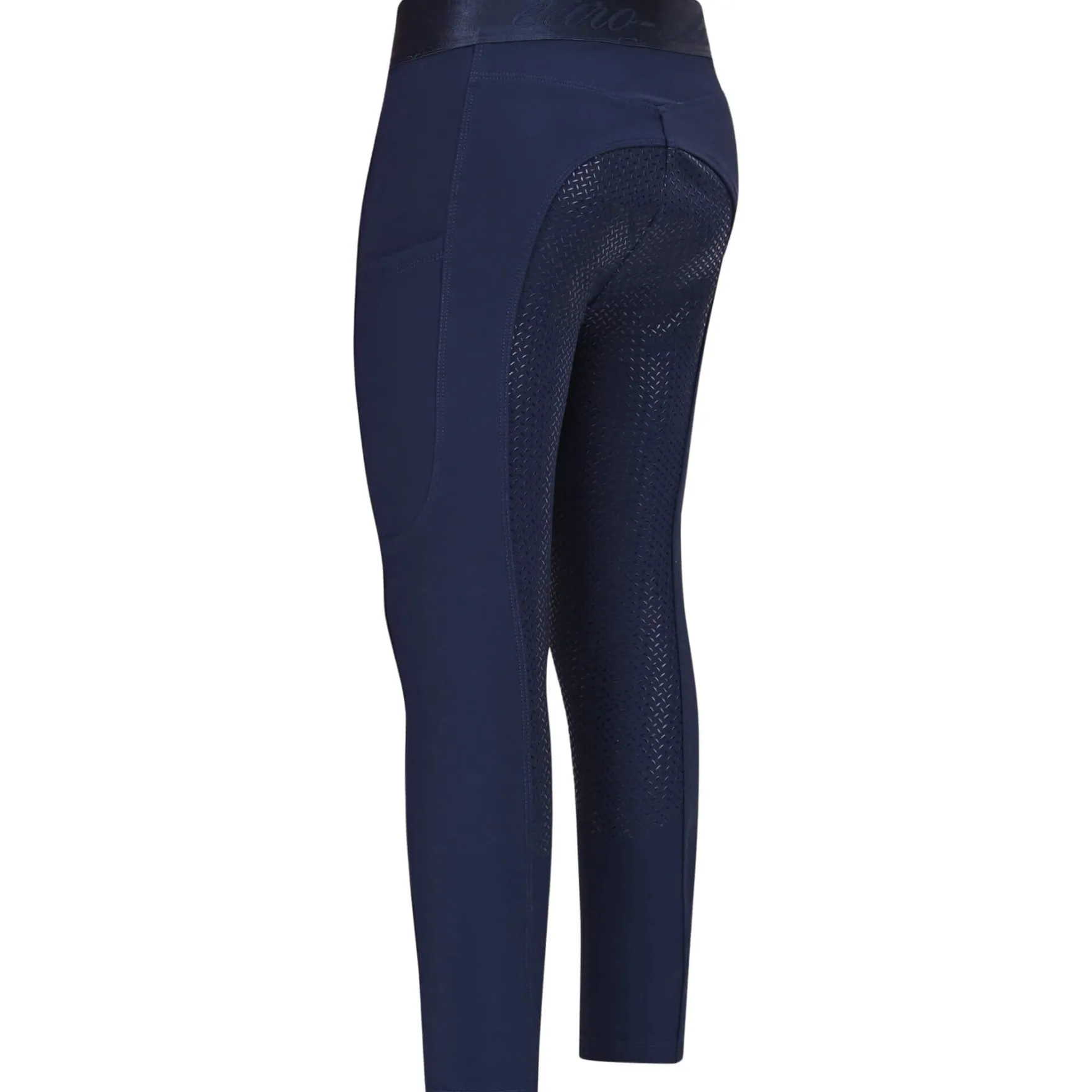 Reitleggings Kinder ESImpress, Vollbesatz, Full-Grip, High Waist
