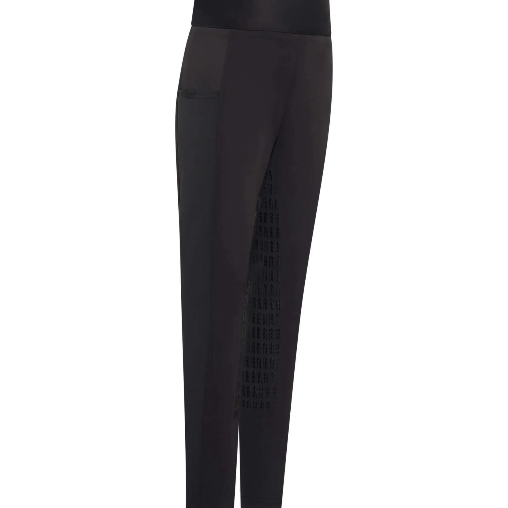 Reitleggings Kinder IRHBasic, Vollbesatz, Full-Grip, High Waist