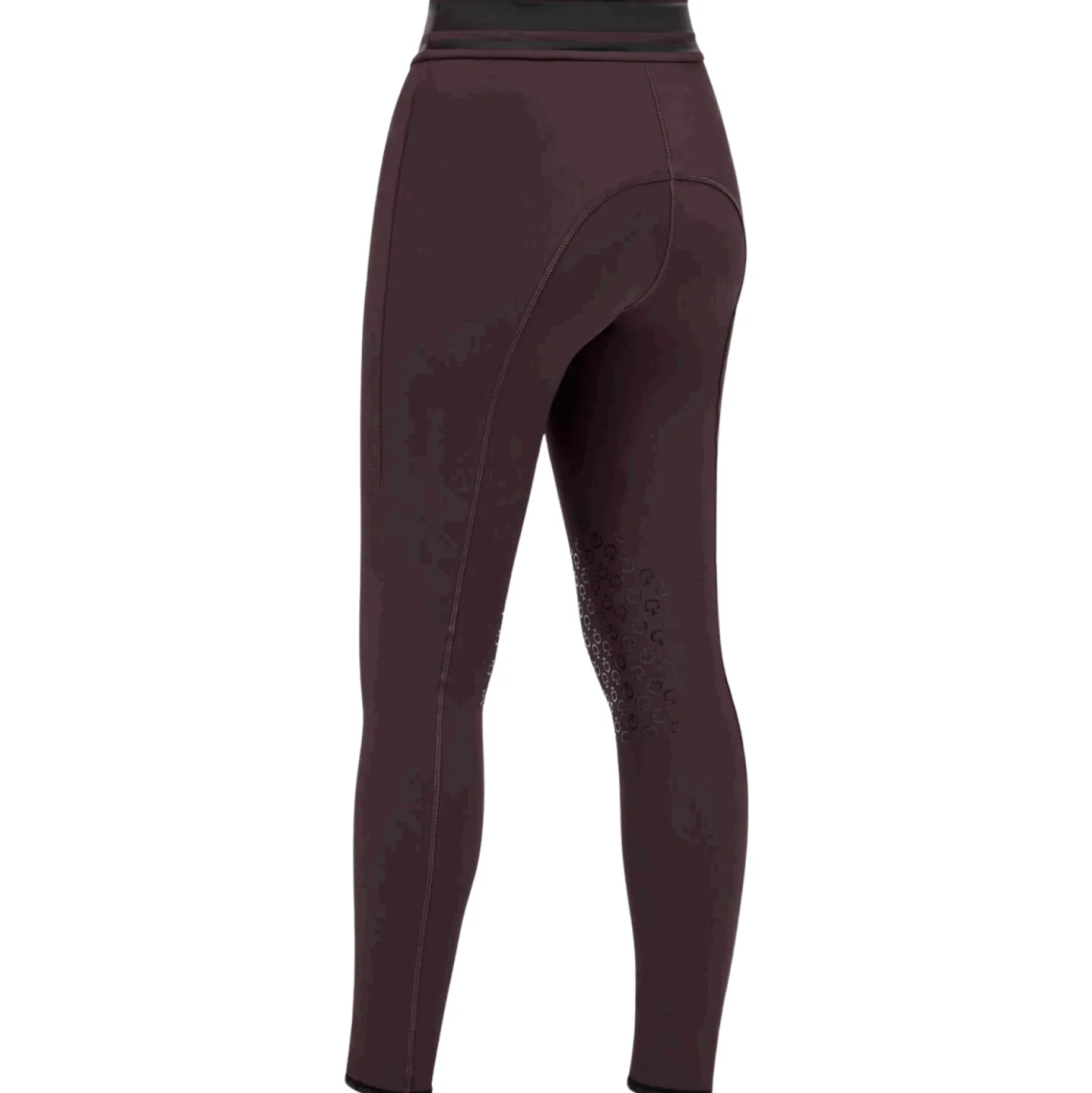 Reitleggings Kinder Perforated Stripe CT Logo, High Waist, Kniebesatz, Knee-Grip