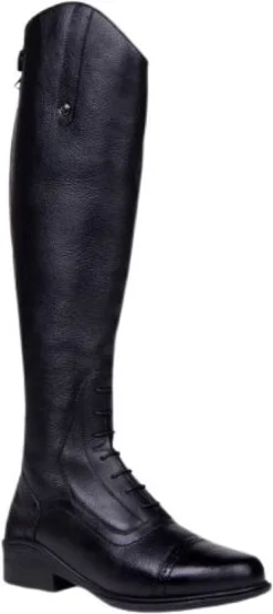 Reitstiefel Damen Calgary Adult, Thermo Reitstiefel, Lederreitstiefel, Schwarz