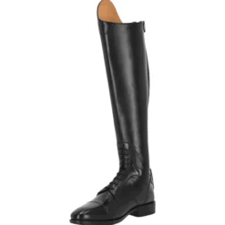 Reitstiefel Damen Elyria Adult, Lederreitstiefel, Schwarz