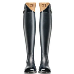 Reitstiefel Damen Marilyn Lack, Lederreitstiefel, Schwarz