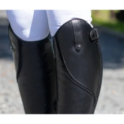 Reitstiefel Damen Tamar, Lederreitstiefel, Schwarz