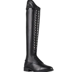 Reitstiefel Hailey Junior, Lederreitstiefel, Mädchen, Damen, Schwarz