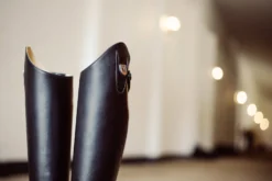 Reitstiefel Harley, Lederreitstiefel, Damen, Herren, Schwarz