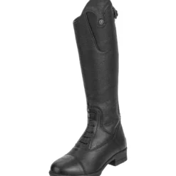 Reitstiefel Kinder Nova Kids Fun Leather, auswechselbare Design-Patches, Schwarz