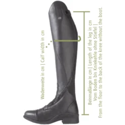 Reitstiefel Proximo, Lederreitstiefel, Damen, Herren, Schwarz