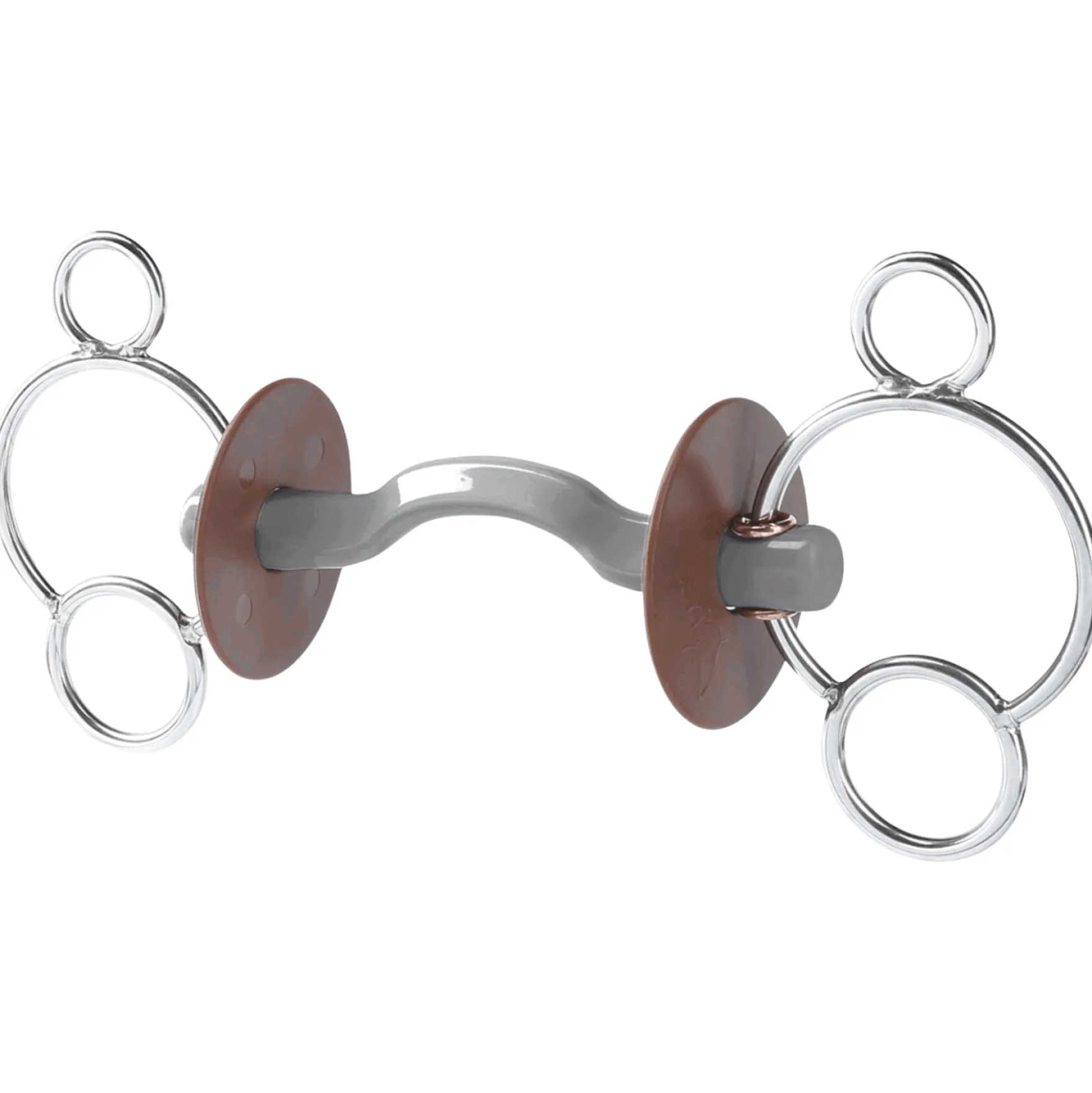 3-Ring Gebiss mit Konnex Zungenbogen, Stangengebiss, 18 mm