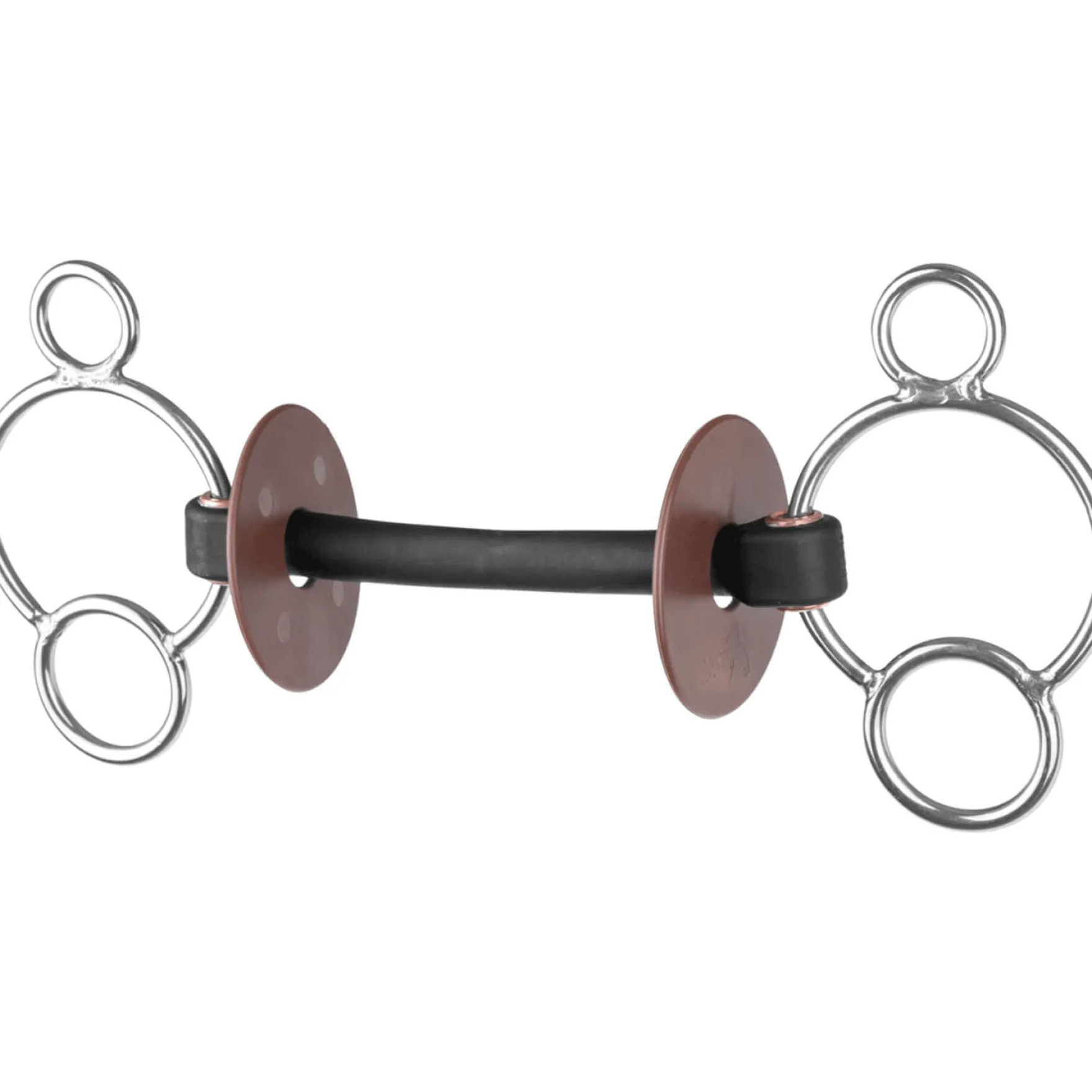 3-Ring Gebiss PURE, Stangengebiss, extra soft, mit losen Gebissscheiben