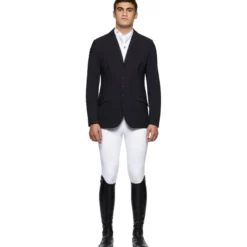 Sakko Herren Lightweight Jersey Zip Riding, Turniersakko, Turnierjacket