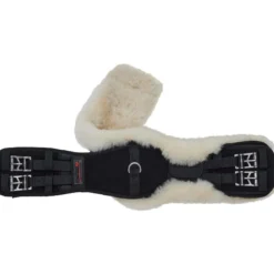 Sattelgurt Air-Tex, Dressurgurt, Kurzgurt, mit abnehmbarem Lammfell