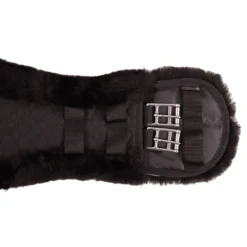 Sattelgurt Sheepskin, Kurzgurt, Dressurgurt, Stoff mit Lammfell