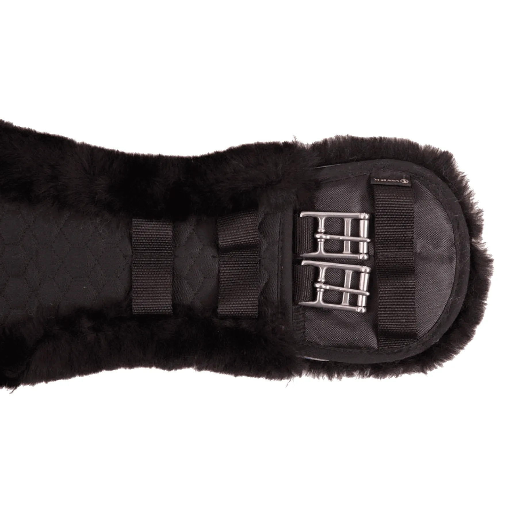 Sattelgurt Sheepskin, Kurzgurt, Dressurgurt, Stoff mit Lammfell