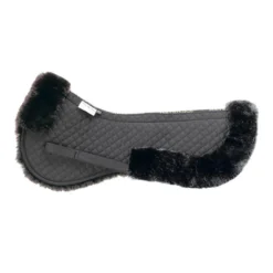 Sattelpad, Lammfellpad, medizinisches Lammfell, mit Taschen
