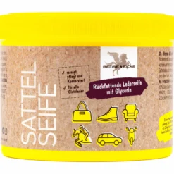 Sattelseife mit Schwamm, Lederseife