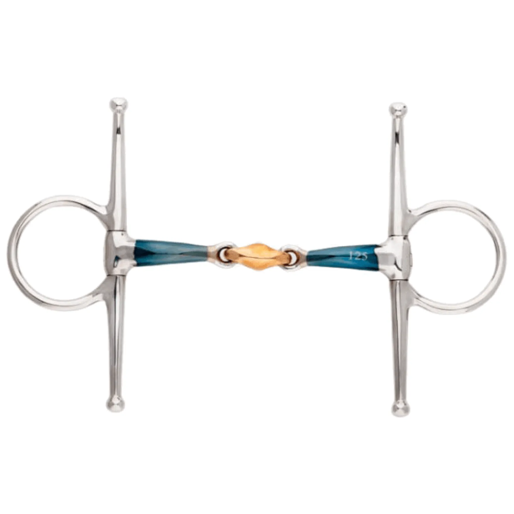 Schenkeltrense Ergonomic Lock Up, doppelt gebrochen, 14 mm