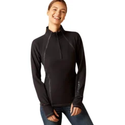 Shirt Damen Ardent Baselayer, Trainingsshirt, Zip-Shirt, langarm