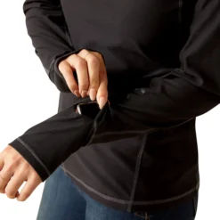 Shirt Damen Ardent Baselayer, Trainingsshirt, Zip-Shirt, langarm