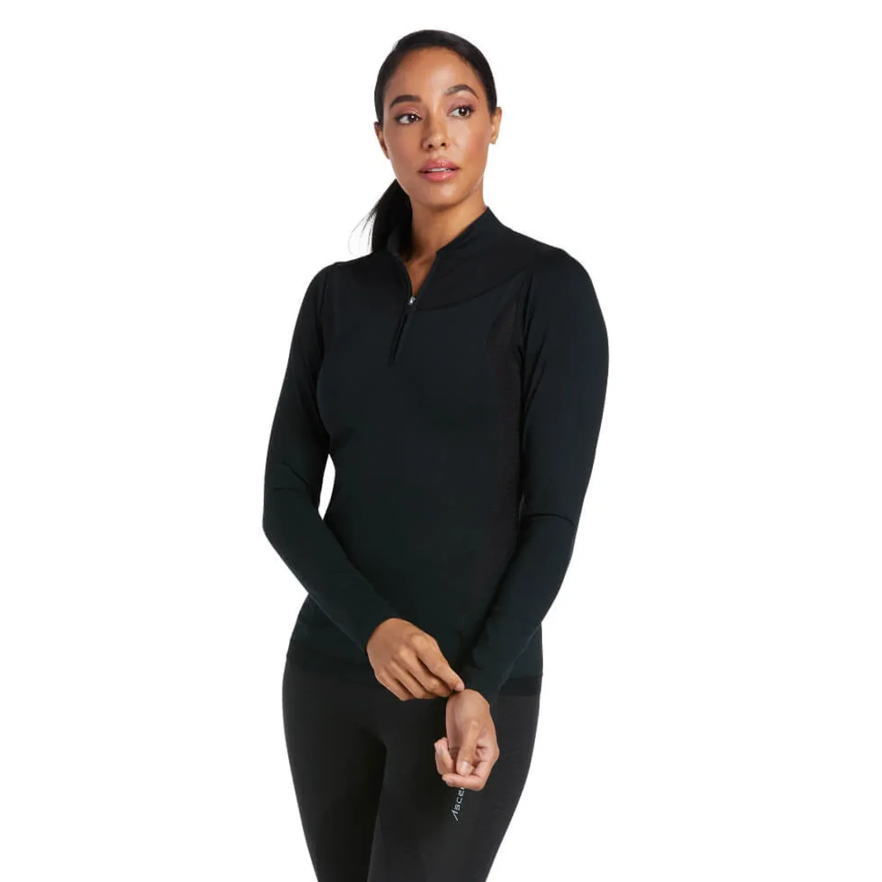Shirt Damen Ascent 1/4 Baselayer FS23, Trainingsshirt, langarm