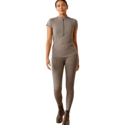 Shirt Damen Breathe 1/2 Zip, Baselayer, Trainingsshirt, kurzarm