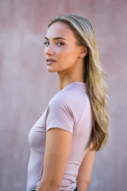 Shirt Damen Dynamic Base Layer Midsummer Blush, Trainingsshirt, kurzarm