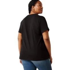 Shirt Damen Rebar Cotton Strong Standard, V-Ausschnitt, kurzarm