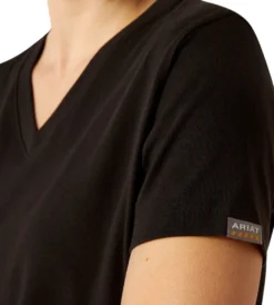 Shirt Damen Rebar Cotton Strong Standard, V-Ausschnitt, kurzarm