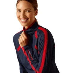Shirt Damen Sunstopper, 1/4 Zip, Trainingsshirt, Baselayer, UV-Schutz