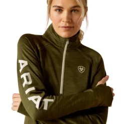Shirt Damen Tek Team 1/2 Zip HW24, Trainingsshirt, langarm