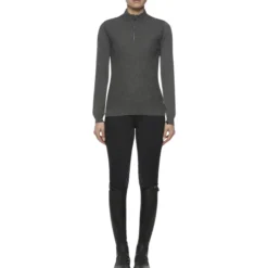 Shirt Damen Wool Knit Honeycomb, Sweatshirt