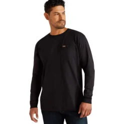 Shirt Herren Rebar Cotton Strong Standard Pocket, langarm