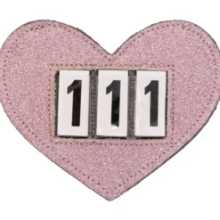 Startnummern Heart, 3-stellig, mit Sicherheitsnadel, 1er Set