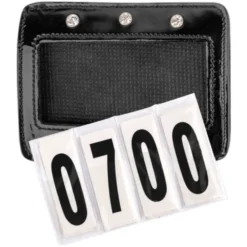 Startnummern Lackleder, 4-stellig, 2er Set, Eckig