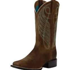 Stiefel Round Up Wide Square Toe, Leder, Western Boots, Damen