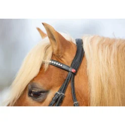 Trense Ultrasoft Haflinger Kristall, englisch kombiniert, mit Zügeln