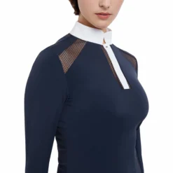 Turniershirt Damen Camille Show Shirt, langarm, Mesh