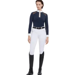 Turniershirt Damen Camille Show Shirt, langarm, Mesh