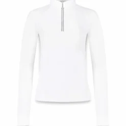 Turniershirt Damen Classic mit Glitzer-Reißverschluss, langarm