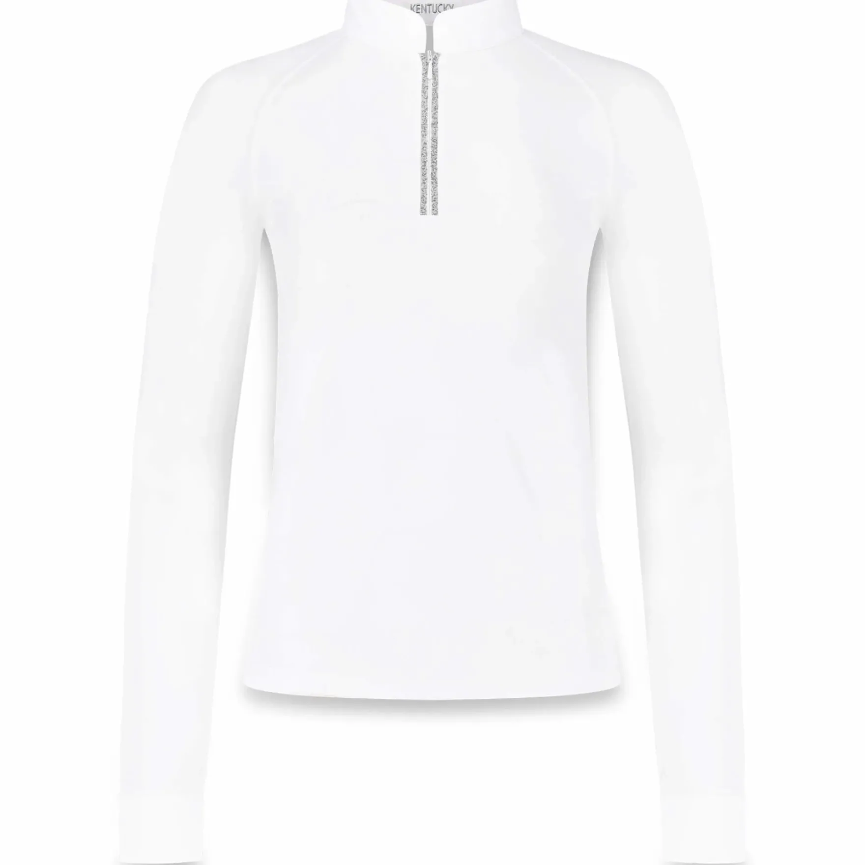Turniershirt Damen Classic mit Glitzer-Reißverschluss, langarm