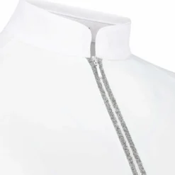 Turniershirt Damen Classic mit Glitzer-Reißverschluss, langarm