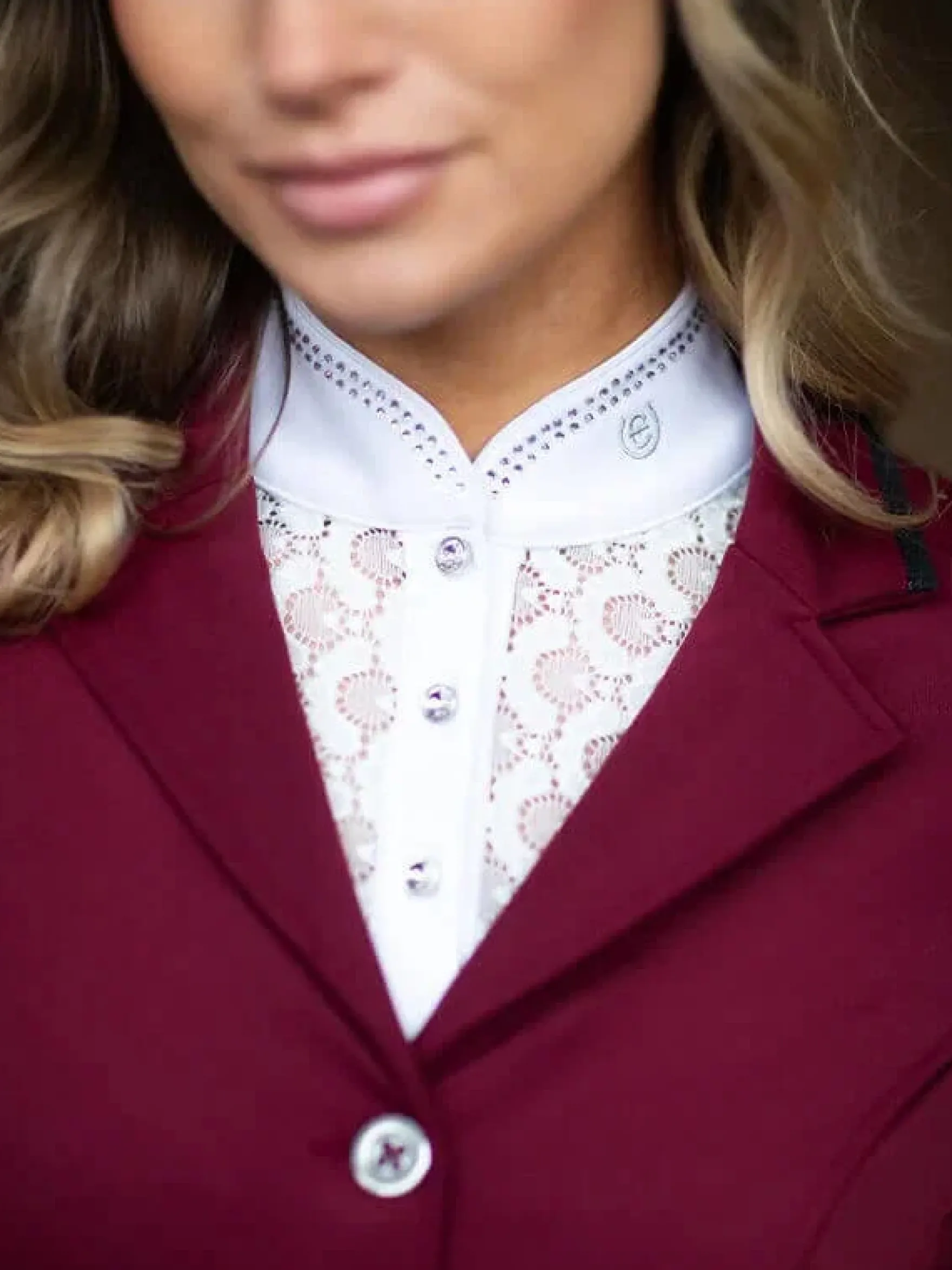 Turniershirt Damen Crystal Champion, kurzarm
