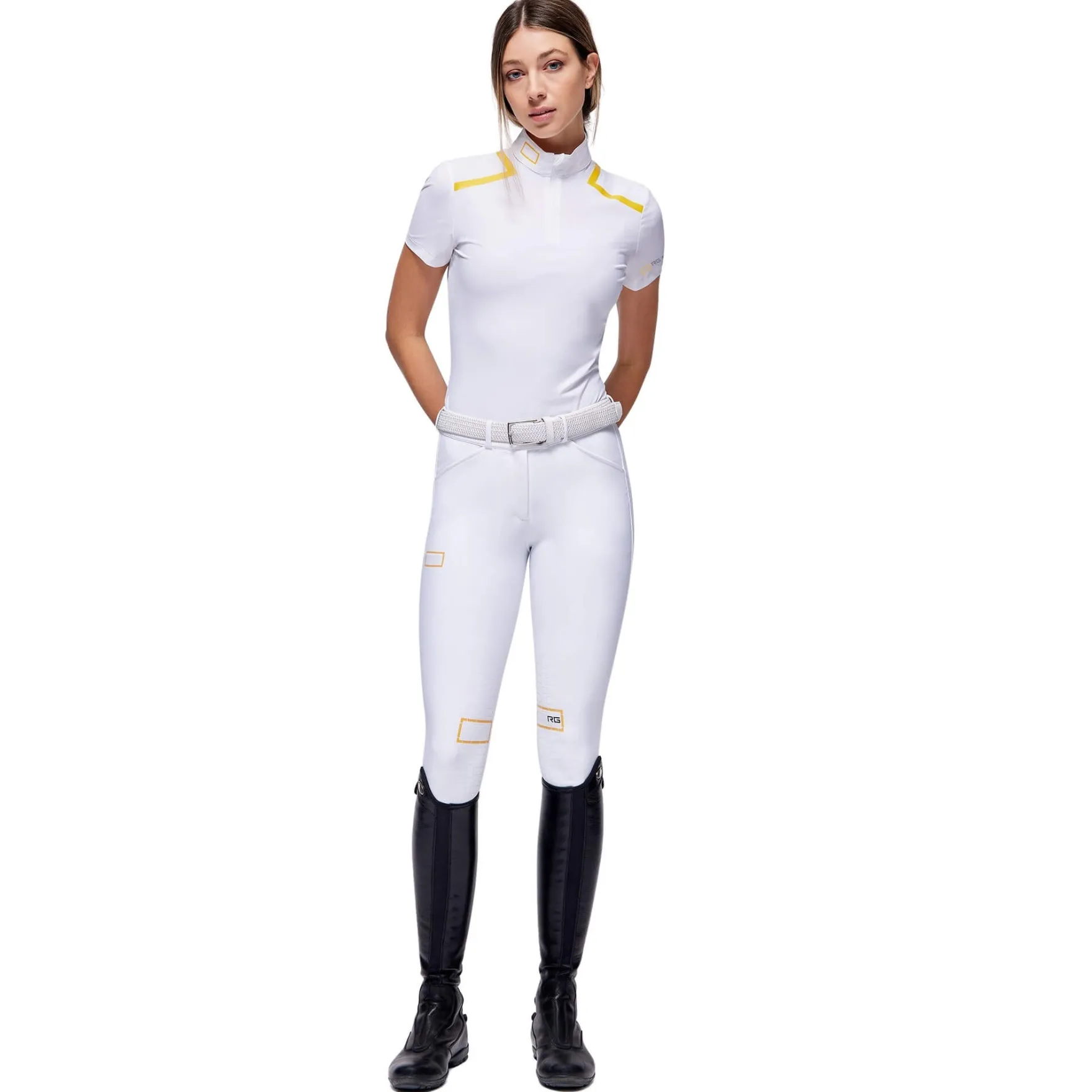Turniershirt Damen Jersey S/S Zip HW22, kurzarm