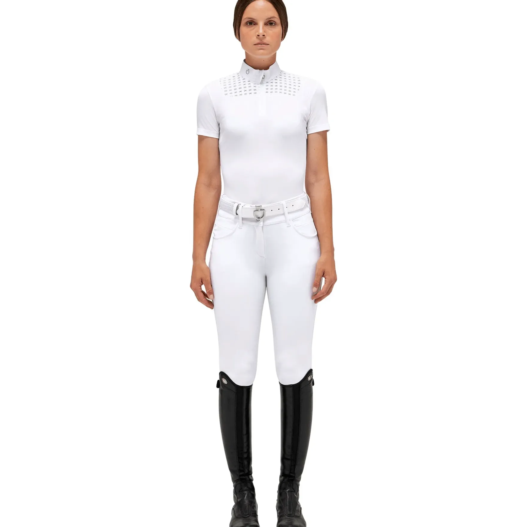 Turniershirt Damen Lightweight Piqué S/S Zip FS23, Turnierpolo, kurzarm