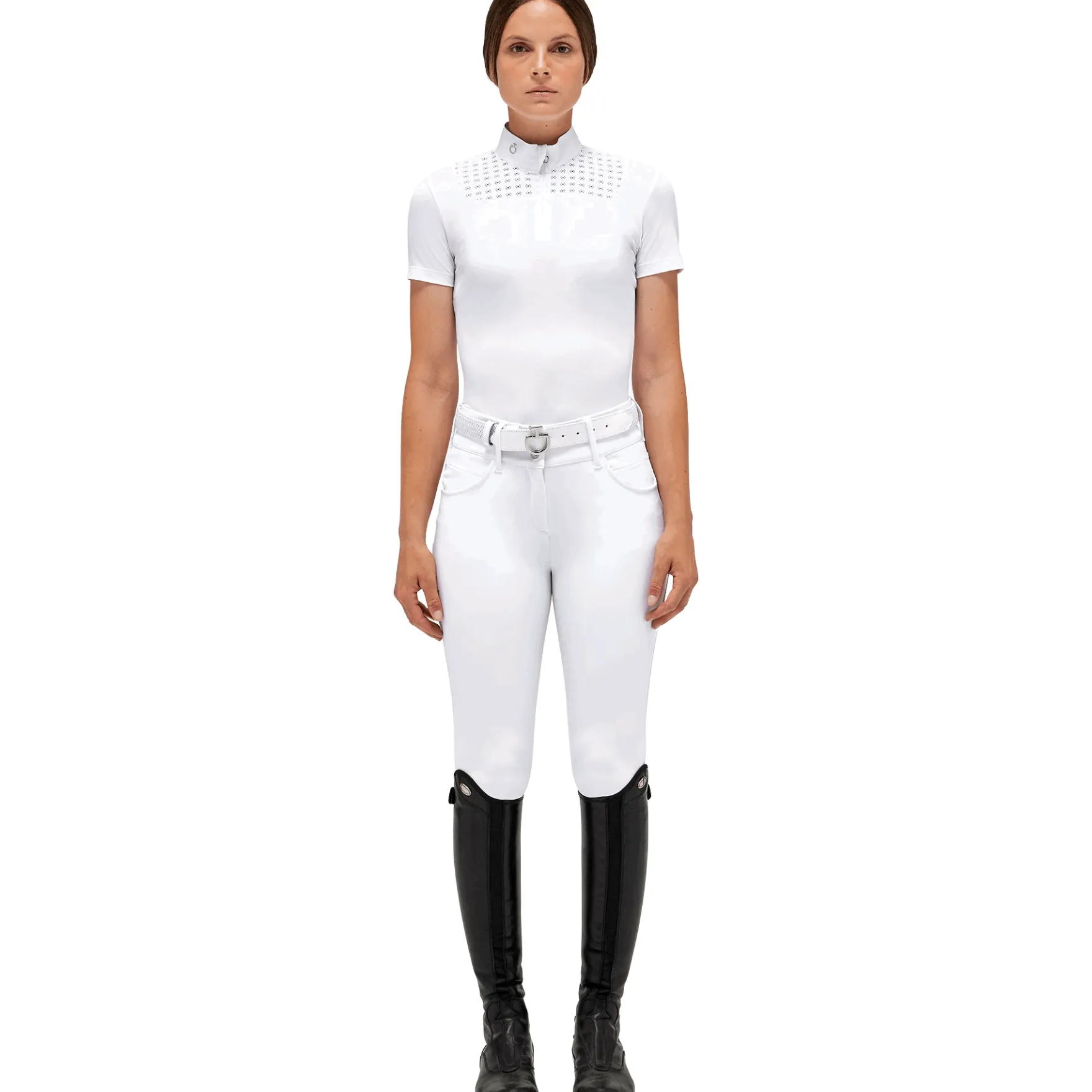 Turniershirt Damen Lightweight Piqué S/S Zip FS23, Turnierpolo, kurzarm